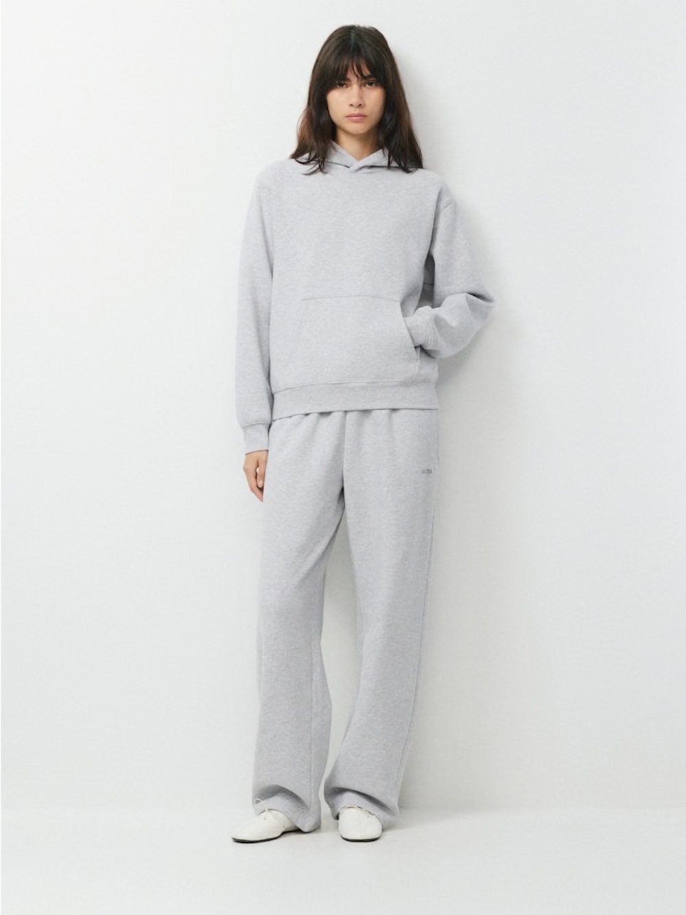 Aritzia Cozy Sweatfleece Perfect Hoodie Colour: Heather Chrome | Size: S